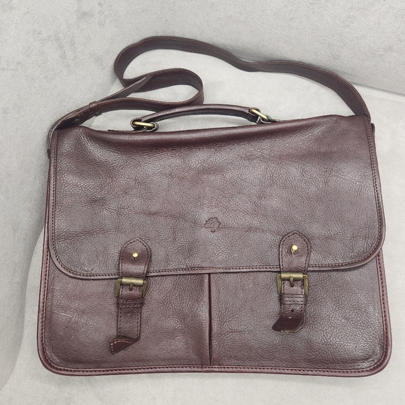 Vintage Y2K Mulberry Briefcase Men's Chocolate Brown Leather Elkington Luxury